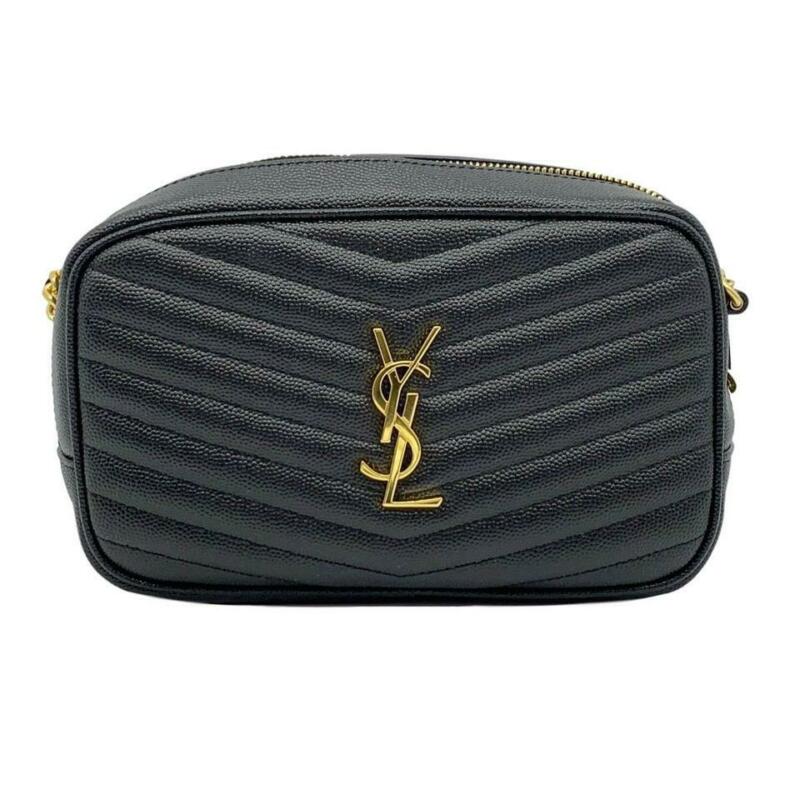 Saint Laurent Loulou Monogram Ysl Camera Black Leather Cross Body Bag
