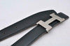 Hermès Black Constance Reversible Leather 70 Belt
