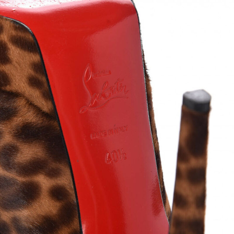 Christian Louboutin Leopard Pony Hair Bianca 140 Pumps