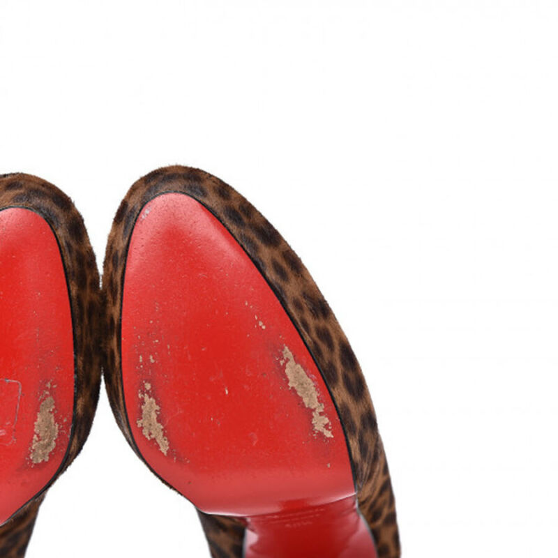 Christian Louboutin Leopard Pony Hair Bianca 140 Pumps