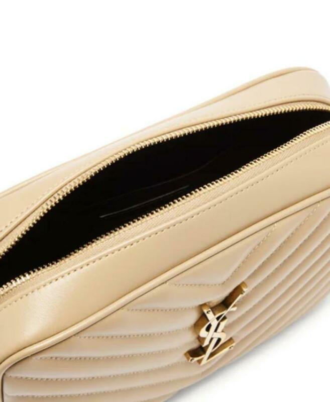 Saint Laurent Monogram Camera Lou Medium Quilted-leather Cross-body Beige