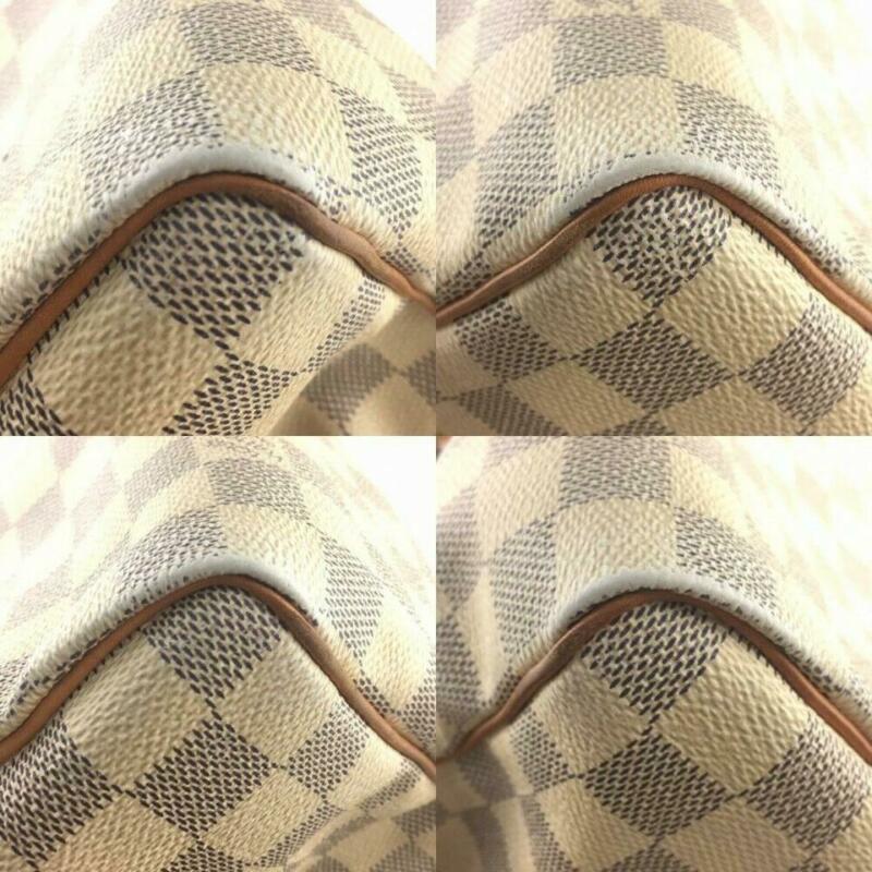 Louis Vuitton Speedy Bandouliere 25 White Damier Azur Canvas Cross Body Bag