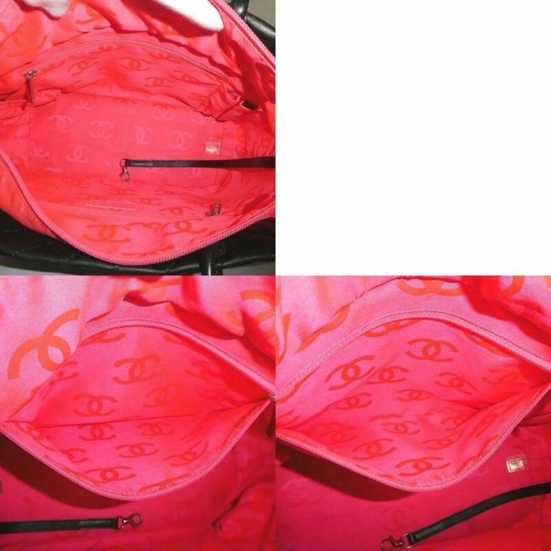 Chanel Cambon Quilted Large Black Calfskin Leather Tote