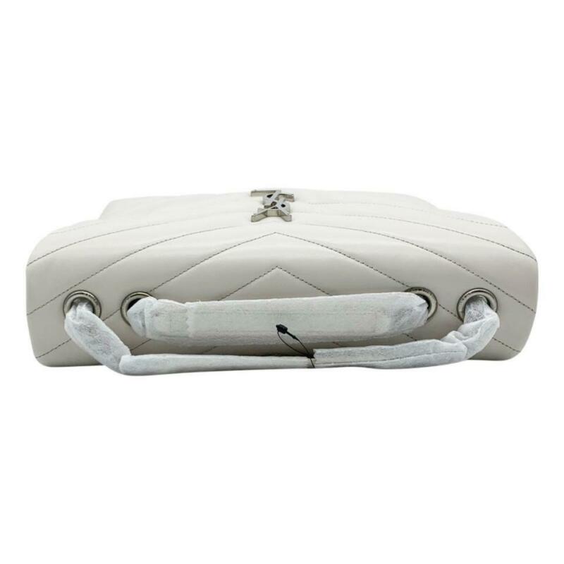 Saint Laurent Monogram Loulou Calfskin Matelasse Medium Monogram Chain Satchel