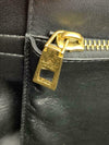 Valentino Medium Vee Ring Black Grained Leather Shoulder Bag