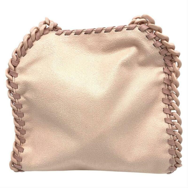 Stella McCartney Mini Falabella Shaggy Deer Tote Pink Faux Leather Cross Body