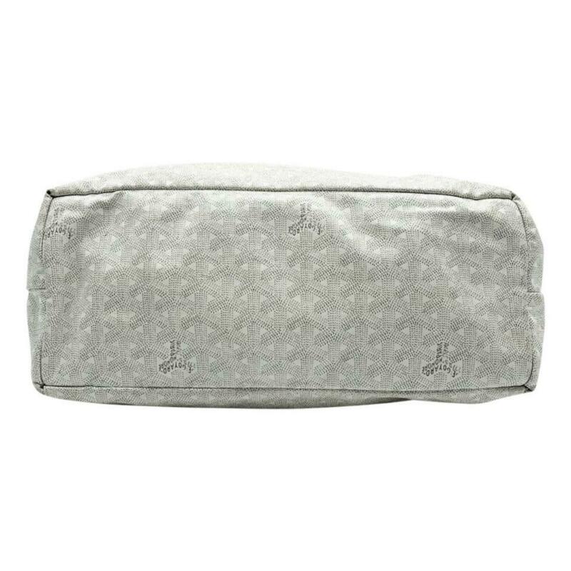 Goyard Goyardine Saint Louis Pm with Pouch White Coated Canvas Tote