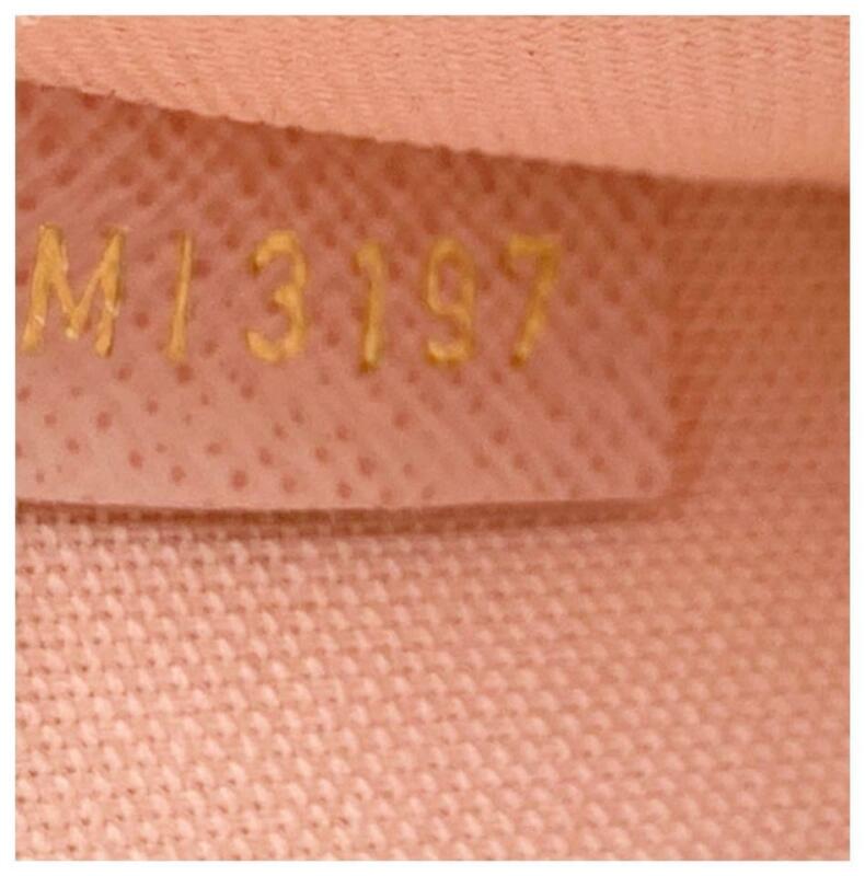 Louis Vuitton Pochette Felicie Chain Rose Ballerine White Damier Azur Canvas Cro