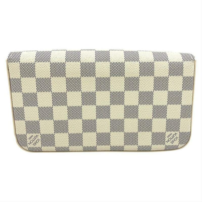 Louis Vuitton Pochette Felicie Rose Ballerine 2019 White Damier Azur Canvas