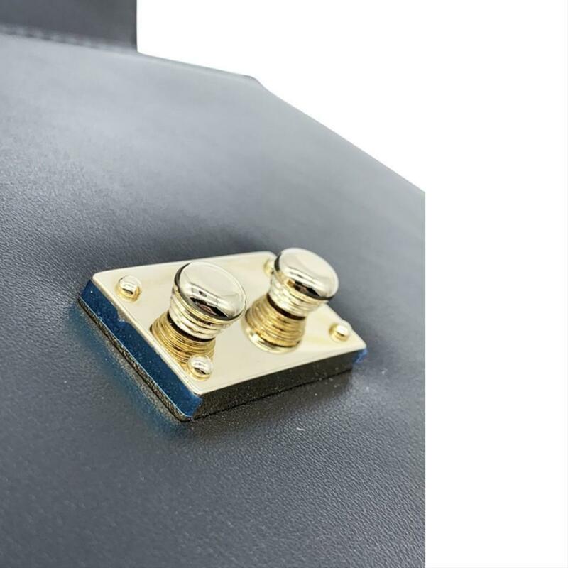 Valentino Shoulder Medium Lock Black Leather Cross Body Bag