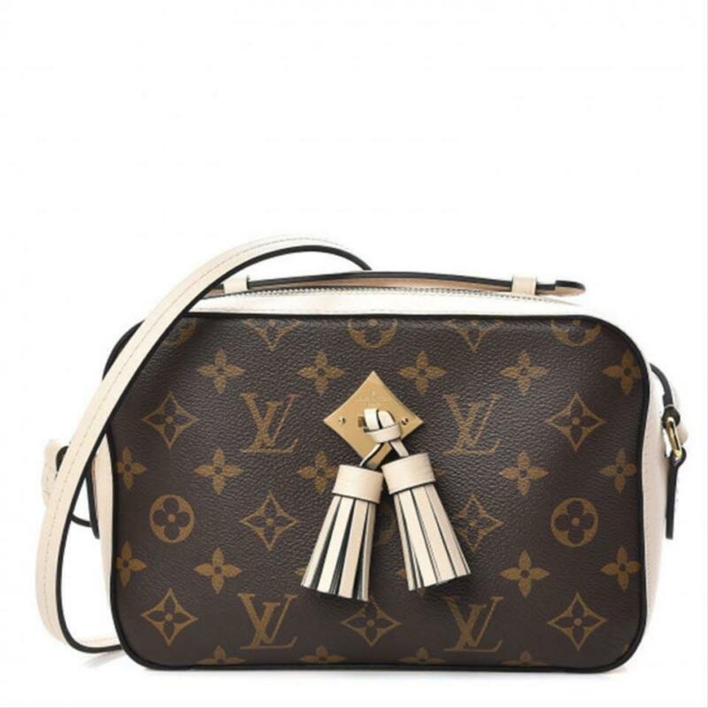 Louis Vuitton Saintonge Creme White Monogram Canvas Shoulder Bag