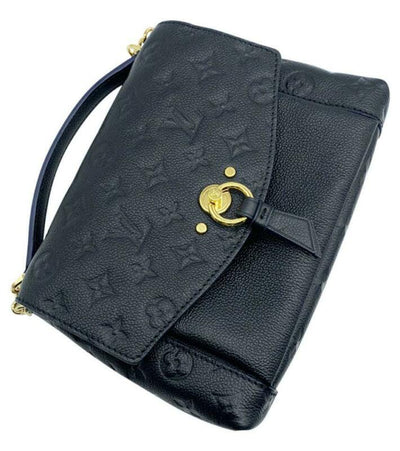 Louis Vuitton Blanche Noir Black Monogram Empreinte Leather Shoulder Bag
