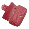Gucci GG Marmont Super Mini Red Leather Cross Body Bag