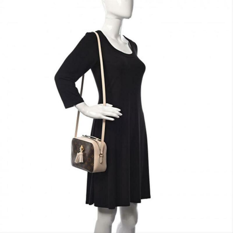 Louis Vuitton Saintonge Creme White Monogram Canvas Shoulder Bag