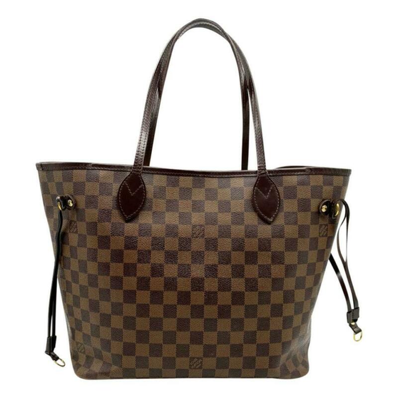 Louis Vuitton Neverfull Mm Rose Ballerine Brown Damier Ébène Canvas Tote