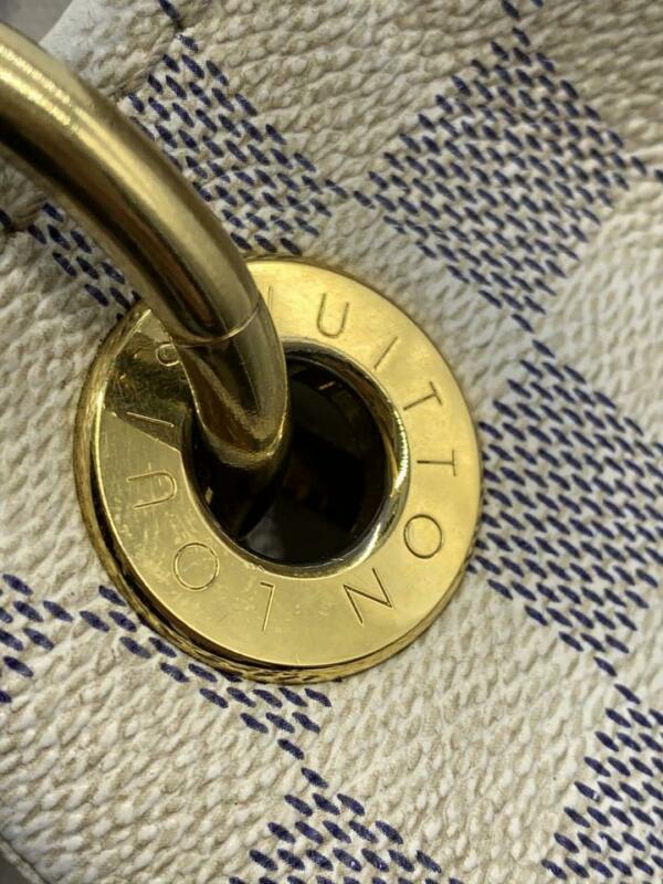 Louis Vuitton Artsy Mm White Damier Azur Canvas Hobo Bag