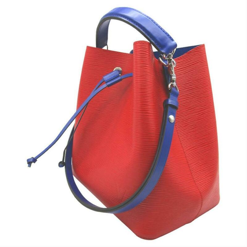 Louis Vuitton NéoNoé Neo Epi Noe Blue 2017 Coquelicot Red Leather Shoulder Bag
