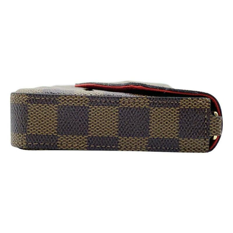 Louis Vuitton Pochette Felicie Chain Wallet Brown Damier Ébène Canvas Shoulder