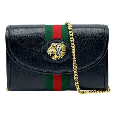 Gucci Mini Rajah Black Leather Cross Body Bag
