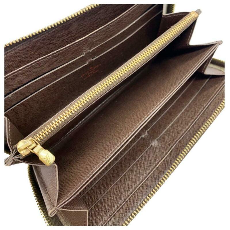Louis Vuitton Brown Zippy Damier Ebene Wallet