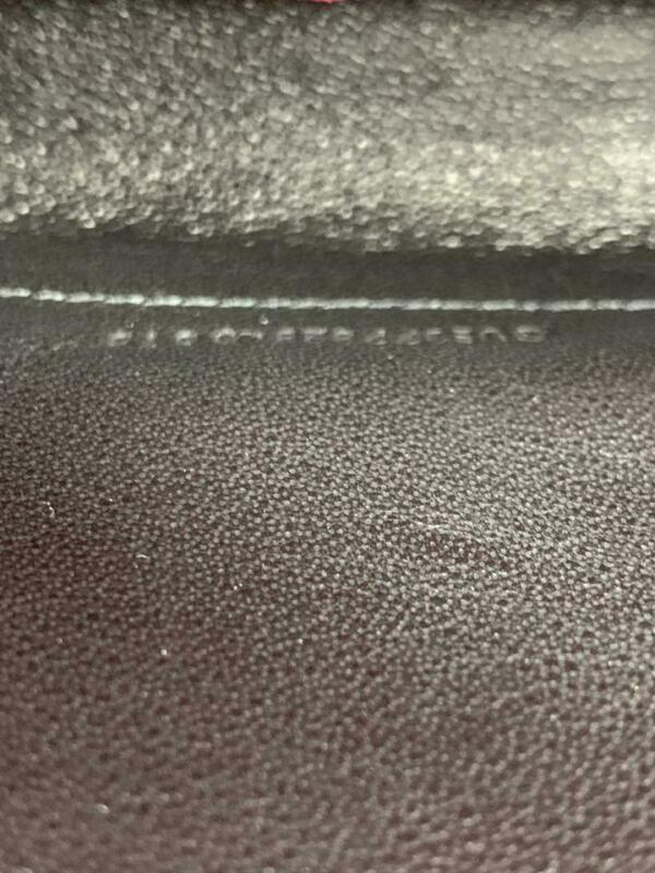 Saint Laurent Chain Wallet Grain De Poudre Matelasse Chevron Monogram Pink