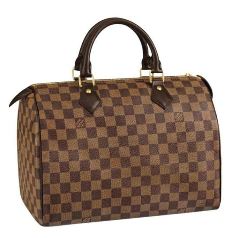 Louis Vuitton Speedy 30 Damier Ebene Brown Coated Canvas Satchel