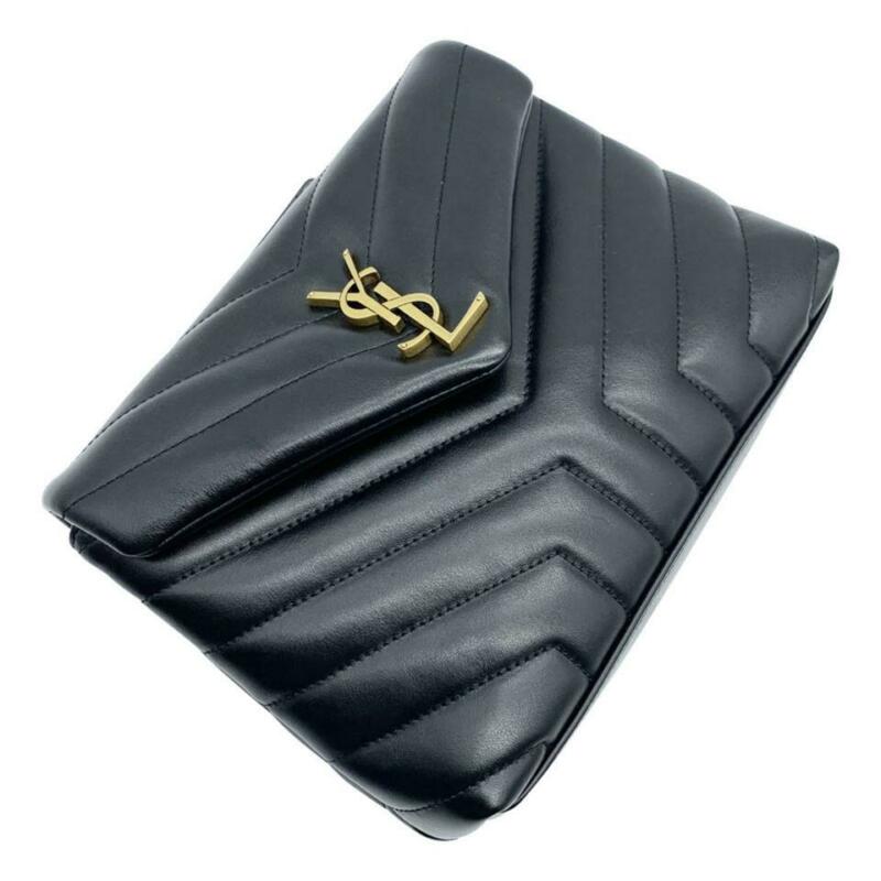 Saint Laurent Monogram Loulou Calfskin Matelasse Small Monogram Chain Satchel