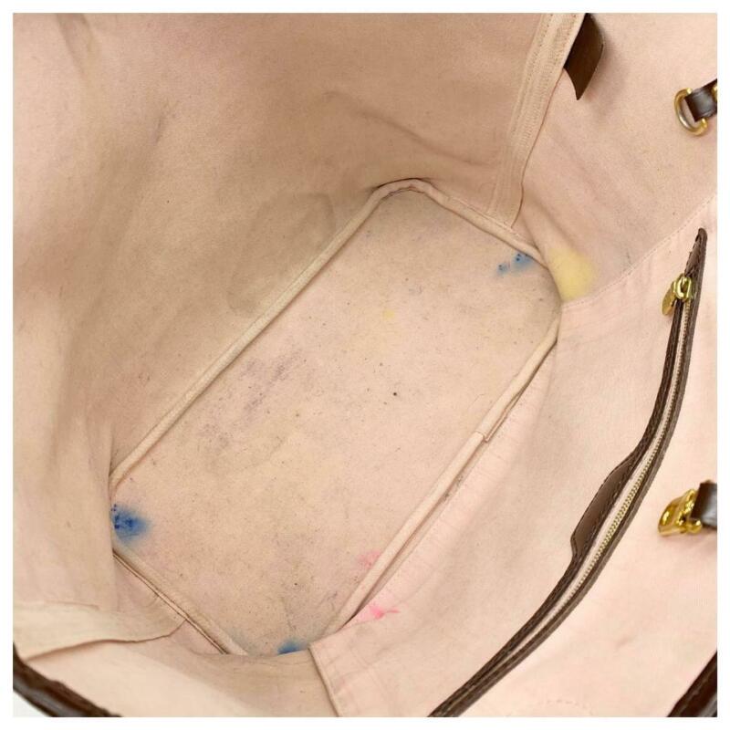 Louis Vuitton Neverfull Mm Rose Ballerine Brown Damier Ébène Canvas Tote