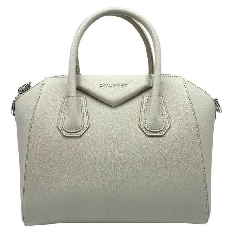 Givenchy Small Antigona Natural Grey Beige Leather Satchel