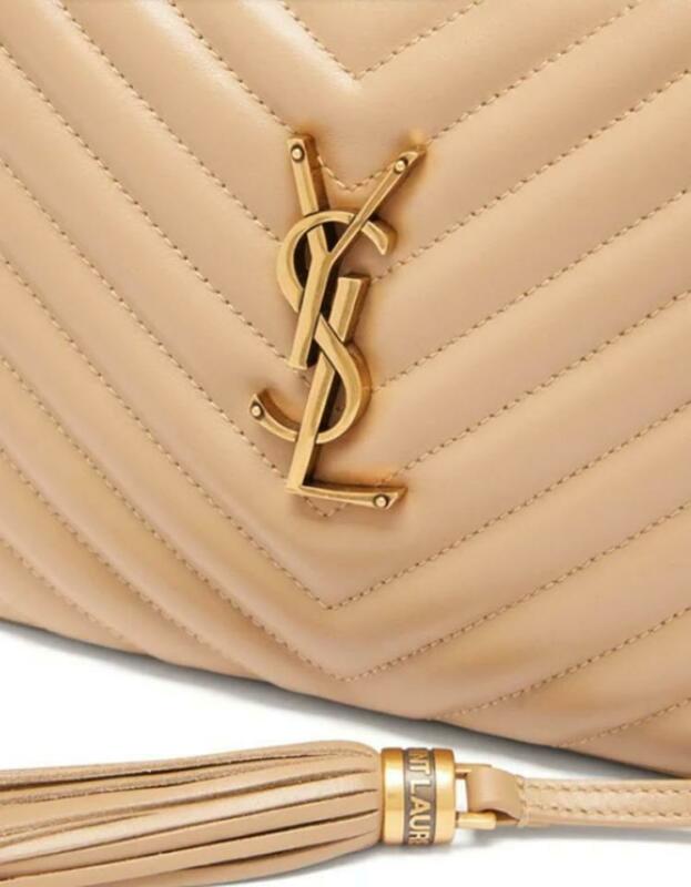 Saint Laurent Monogram Camera Lou Medium Quilted-leather Cross-body Beige