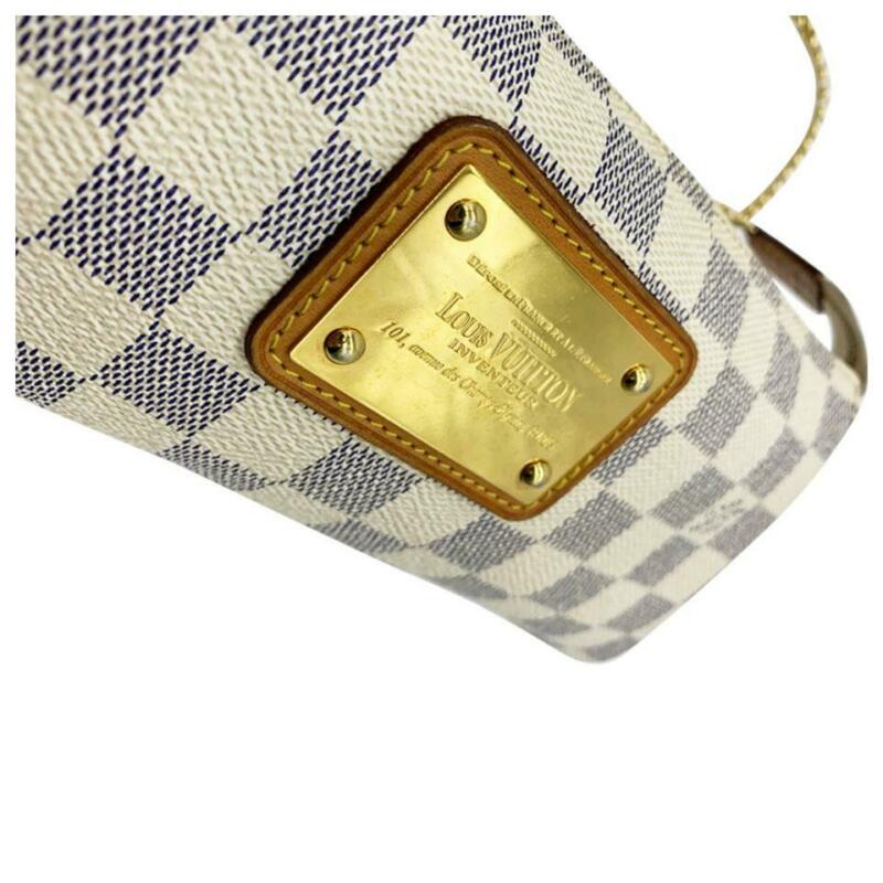 Louis Vuitton Pochette Eva White Damier Azur Canvas Cross Body Bag