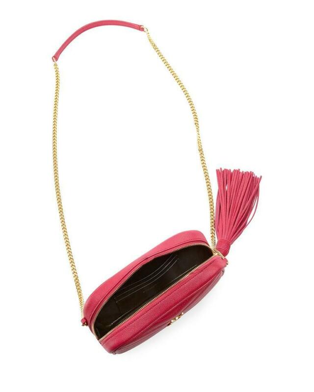 Saint Laurent Loulou Monogram Ysl Camera Pink Leather Cross Body Bag