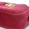 Gucci Shoulder Marmont Matelasse Small Gg Pink Chevron Velvet Cross Body Bag