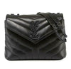 Saint Laurent Monogram Loulou Small Matelasse Matte Black Leather Shoulder Bag