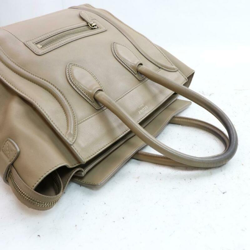 Céline Luggage Mini Brown Leather Tote