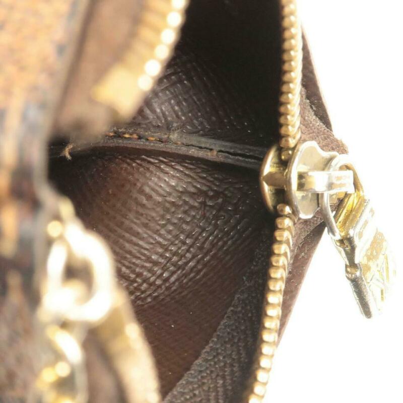Louis Vuitton Brown Key Pouch Damier Ebene Wallet