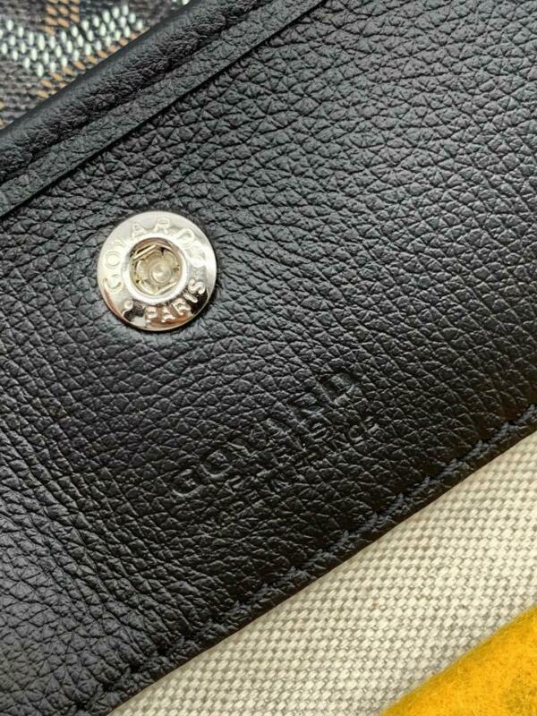 Goyard Goyardine Saint Louis Gm Black Coated Canvas and Leather Tote