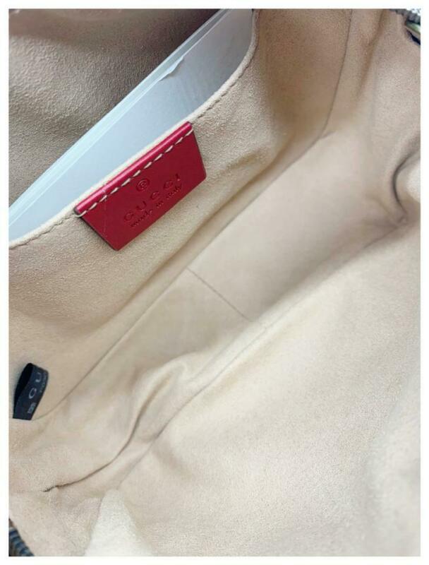 Gucci GG Chain Camera Marmont Mini Red Cross Body Bag