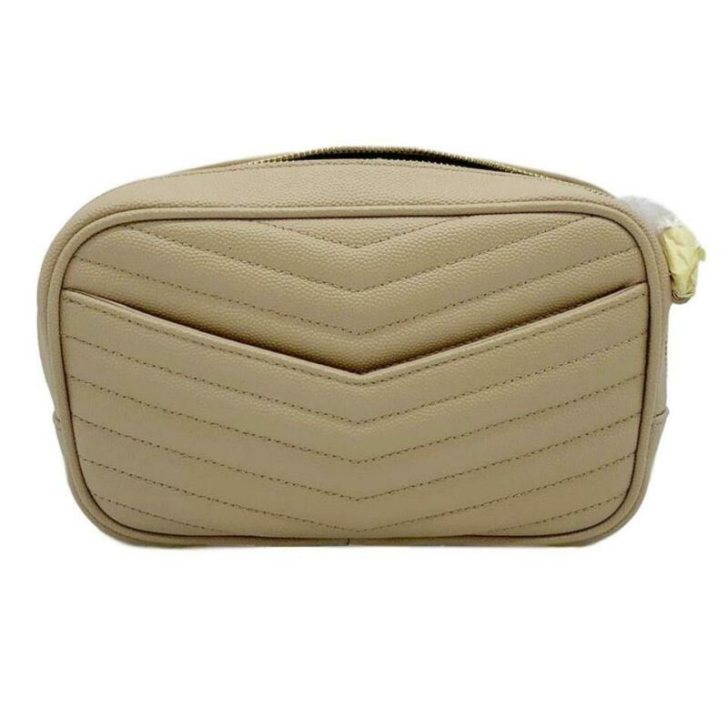 Saint Laurent Loulou Monogram Ysl Camera Beige Leather Cross Body Bag