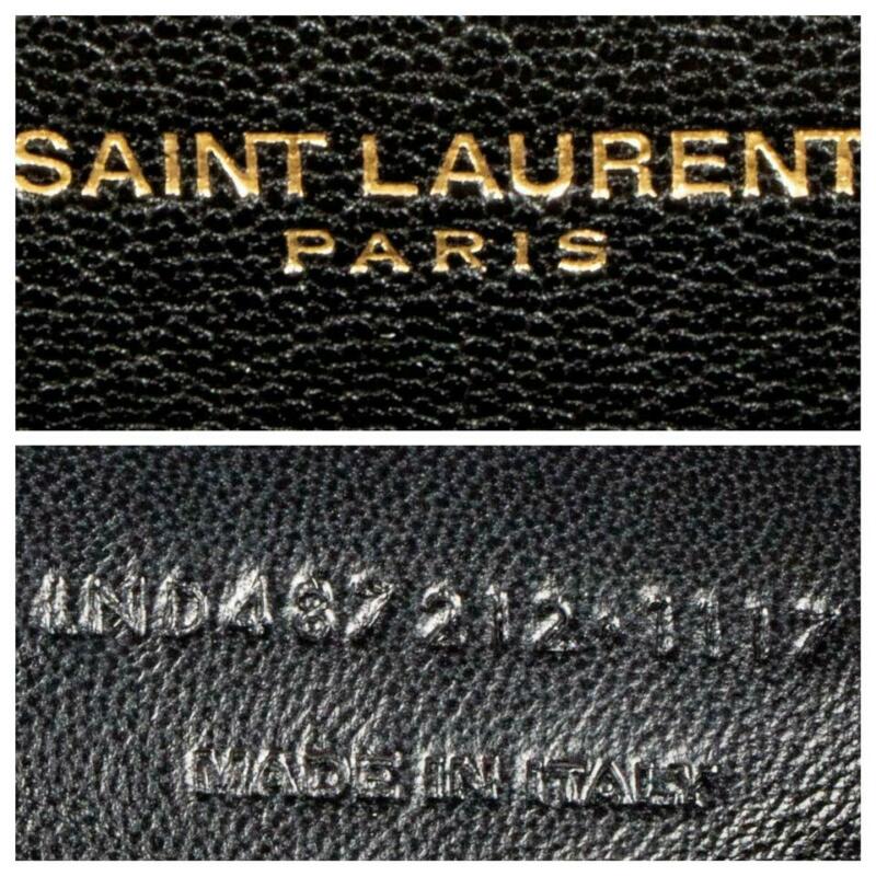 Saint Laurent Matelasse Chevron Large College Monogram Satchel Black Sheepskin