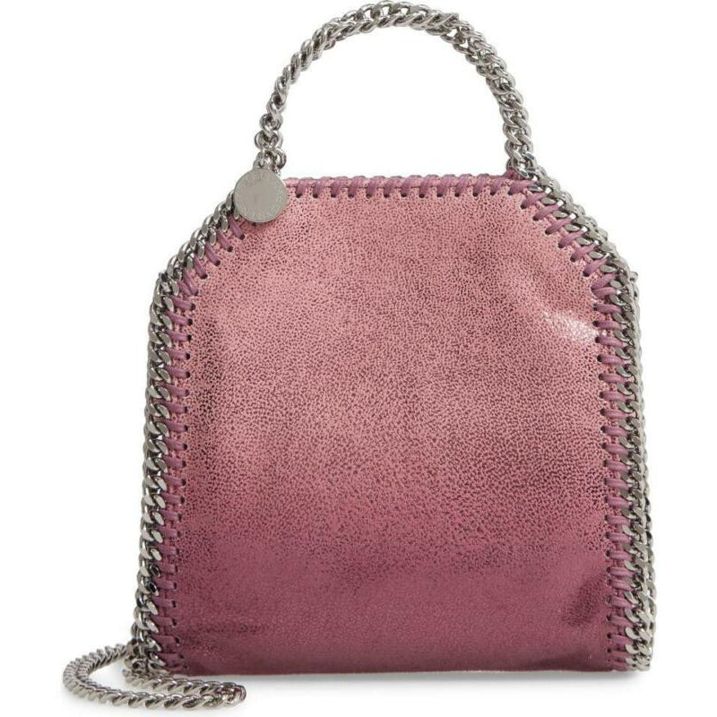 Stella McCartney Tiny Falabella Metallic Shaggy Deer Purple Faux Leather