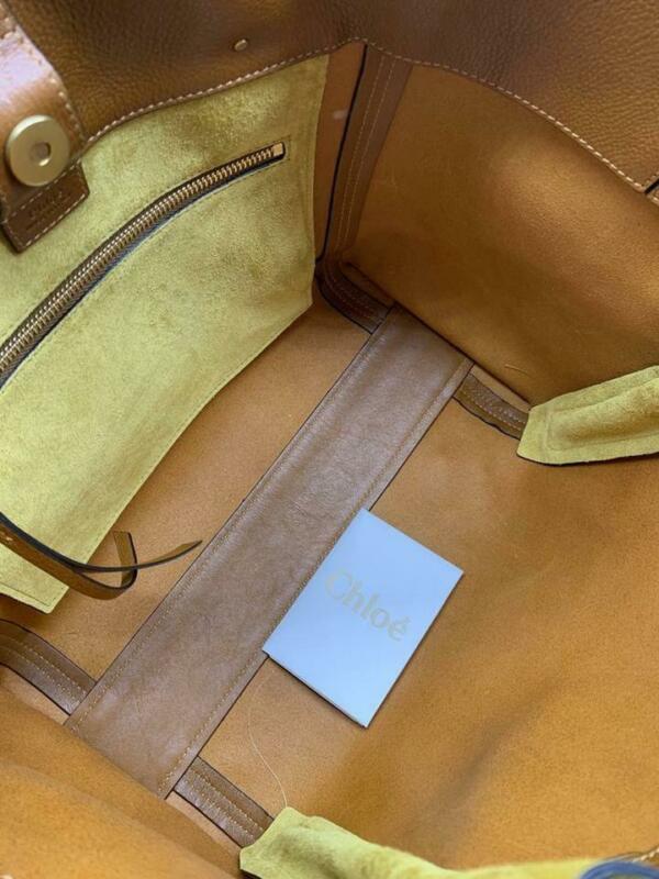 Chloé Milo Caramel Medium Calfskin Brown Leather Tote