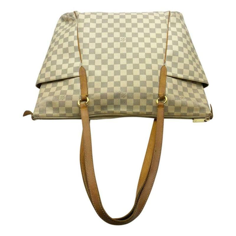 Louis Vuitton Totally Gm White Damier Azur Canvas Tote