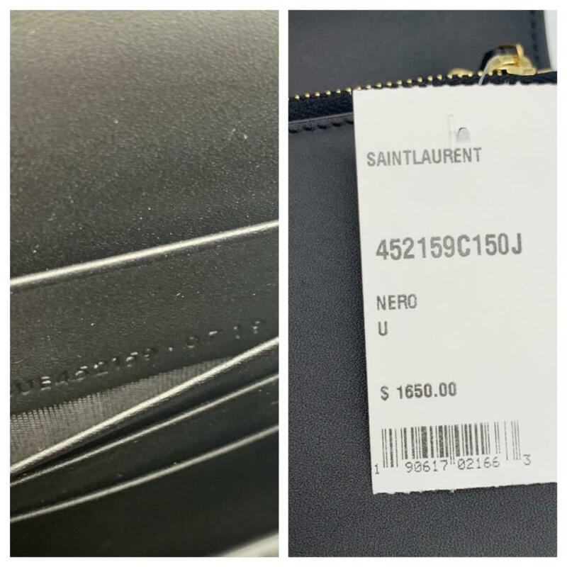 Saint Laurent Monogram Kate Chain Wallet Smooth Calfskin Classic Tassel Black