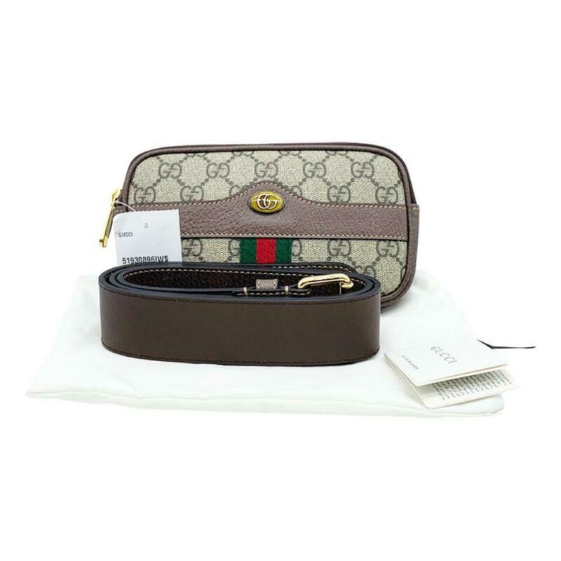 Gucci Ophidia Belt Brown Gg Supreme Canvas Cross Body Bag