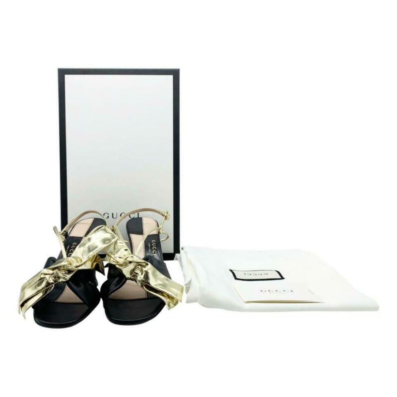 Gucci Black Daphne Bow Slingback Sandals