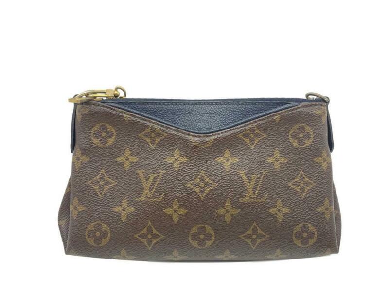 Louis Vuitton Pallas Clutch Marine Chain Brown Monogram Canvas Cross Body Bag