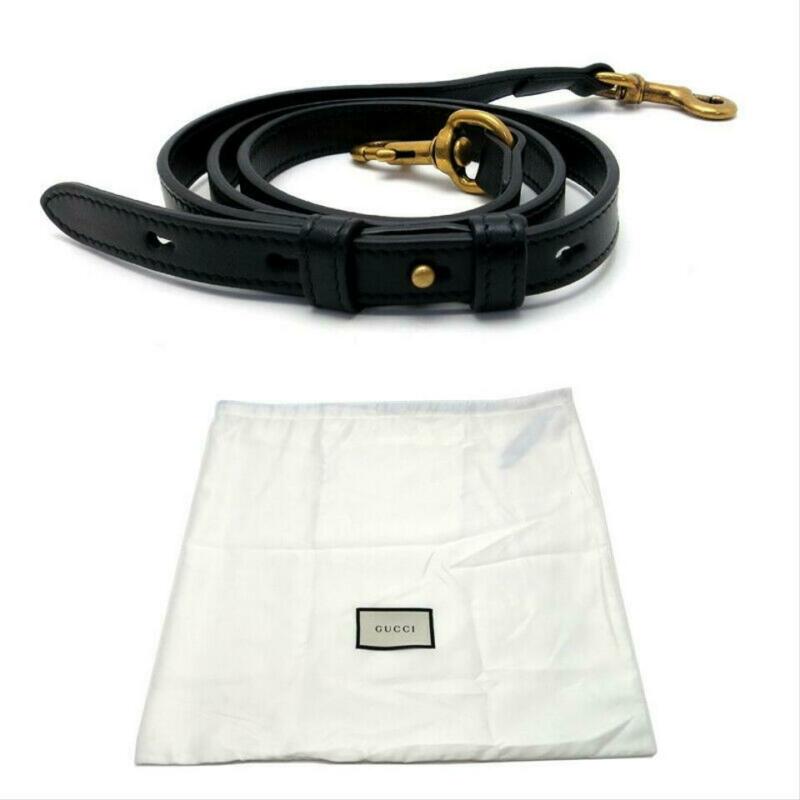 Gucci GG Marmont Top Handle Tote Black Leather Shoulder Bag