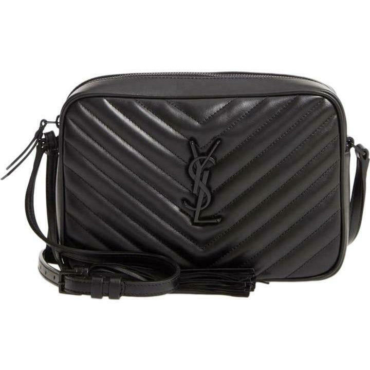 Saint Laurent Monogram Camera Lou Matelassé Black Calfskin Leather Cross Body