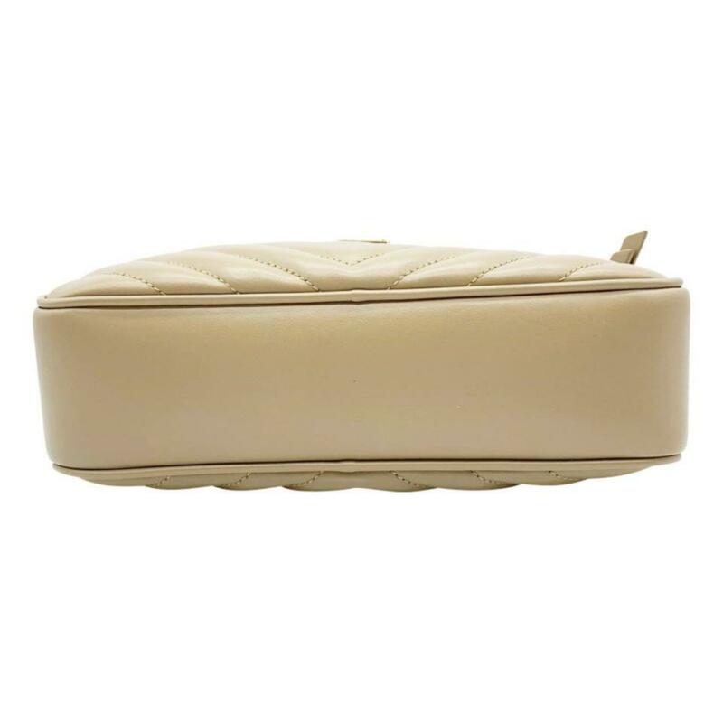 Saint Laurent Monogram Camera Lou Medium Quilted-leather Cross-body Beige